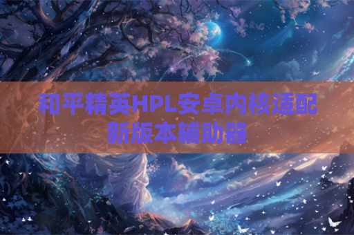和平精英HPL安卓内核适配新版本辅助器