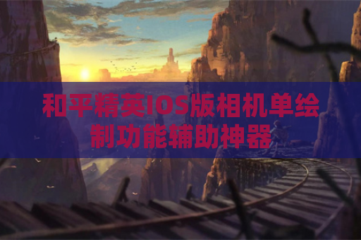 和平精英IOS版相机单绘制功能辅助神器