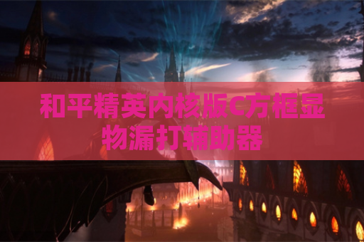和平精英内核版C方框显物漏打辅助器